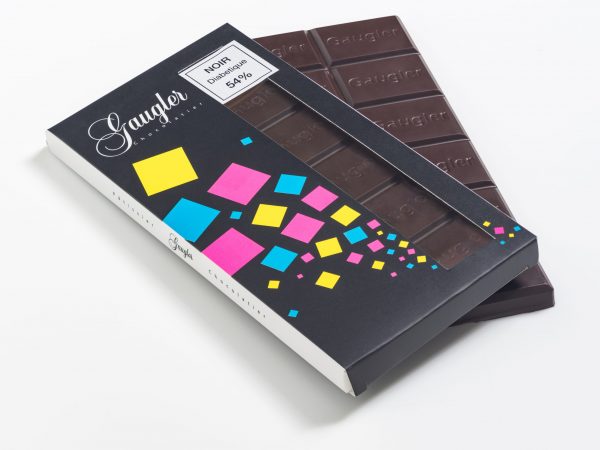 Tablette au chocolat Noir Diabétique 54% de cacao