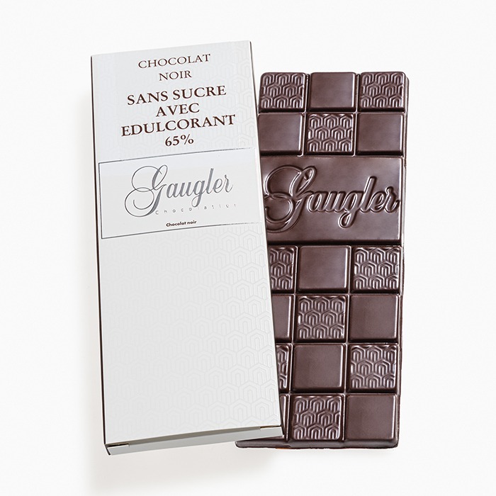 SANS SUCRE AVEC EDULCORANT 65% - Pâtisserie Chocolaterie Gaugler