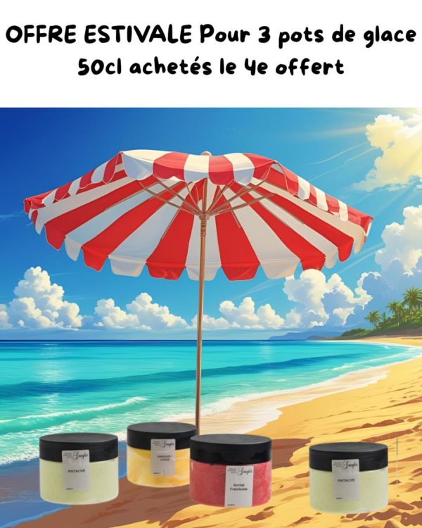 Offre Estivale glace et sorbet 50CL   3+1 OFFERT